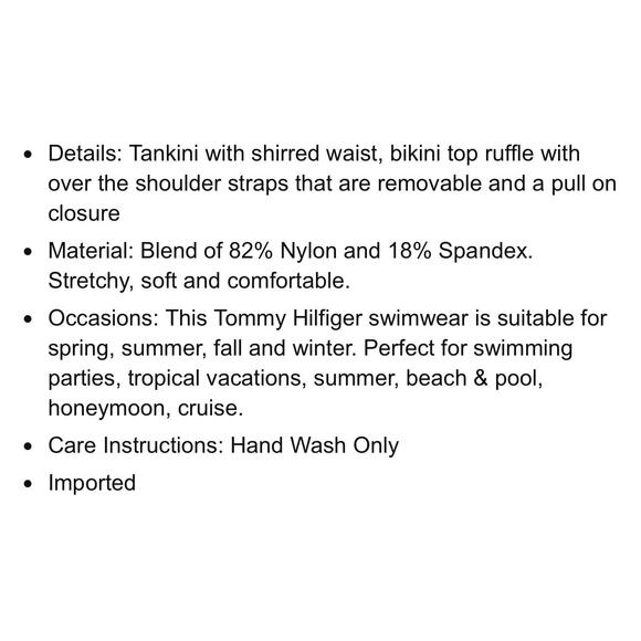 Tommy Hilfiger Aloha Sky Captain Ruffle Tankini Top XS NWT - Picture 3 of 5